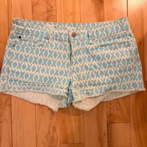 GAP Light Blue Geometric Print Women’s Shorts